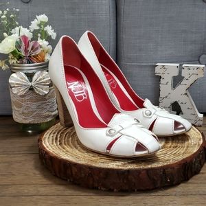 NJB Chunky Heel Pumps Vero Cuoio